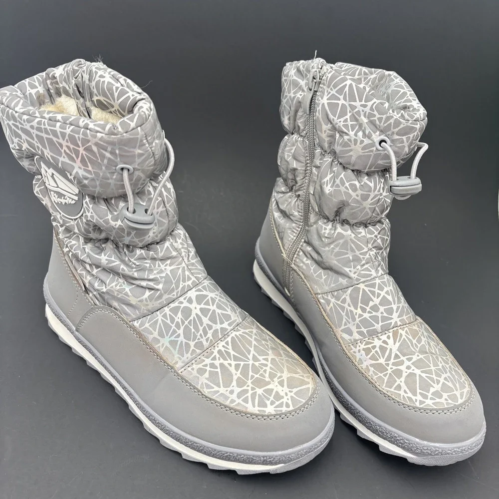 Kids Snow Boots Boys Girls Toddler Winter Outdoor Boots Waterproof with Fur 4